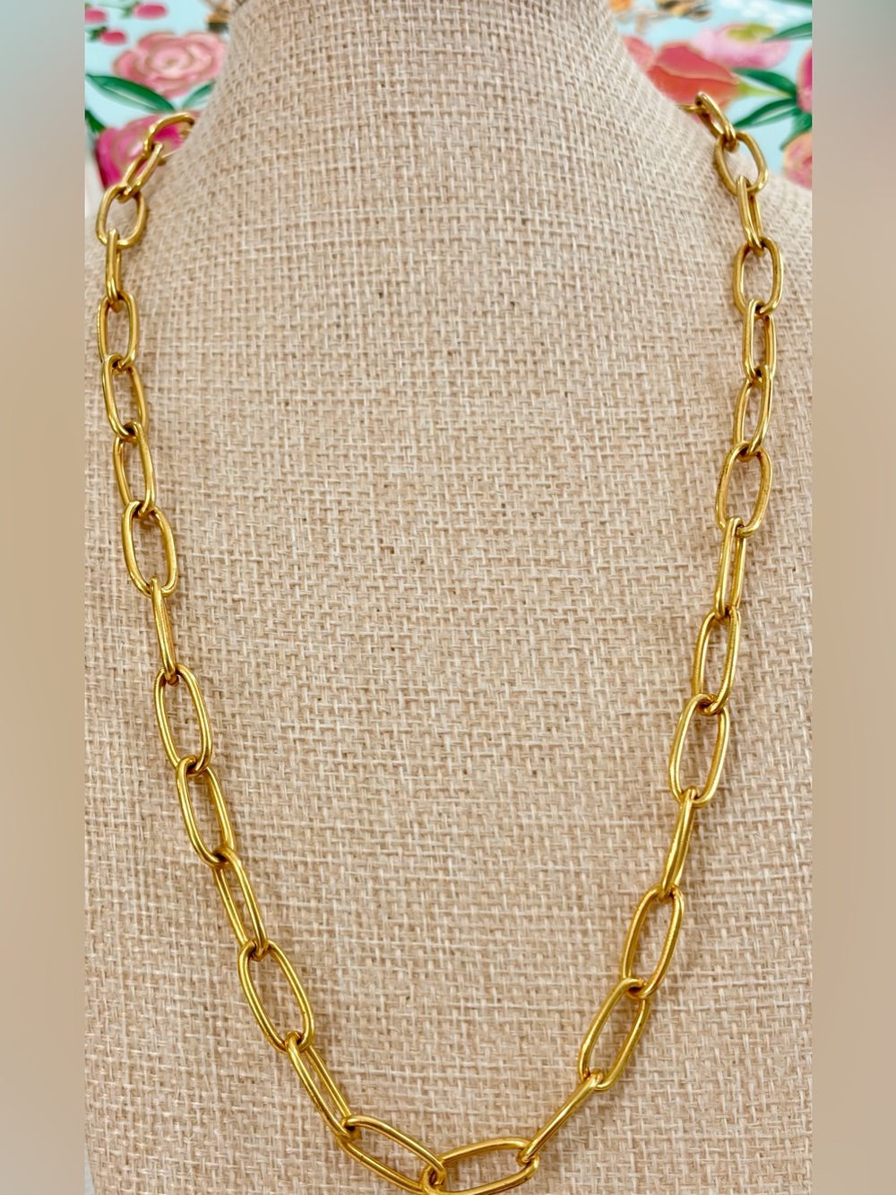 NEW never worn Ben Amun Gold Link Chain Necklace - 24kt plated